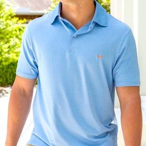 Southern Marsh Heather Performance Polo Size medium in blue